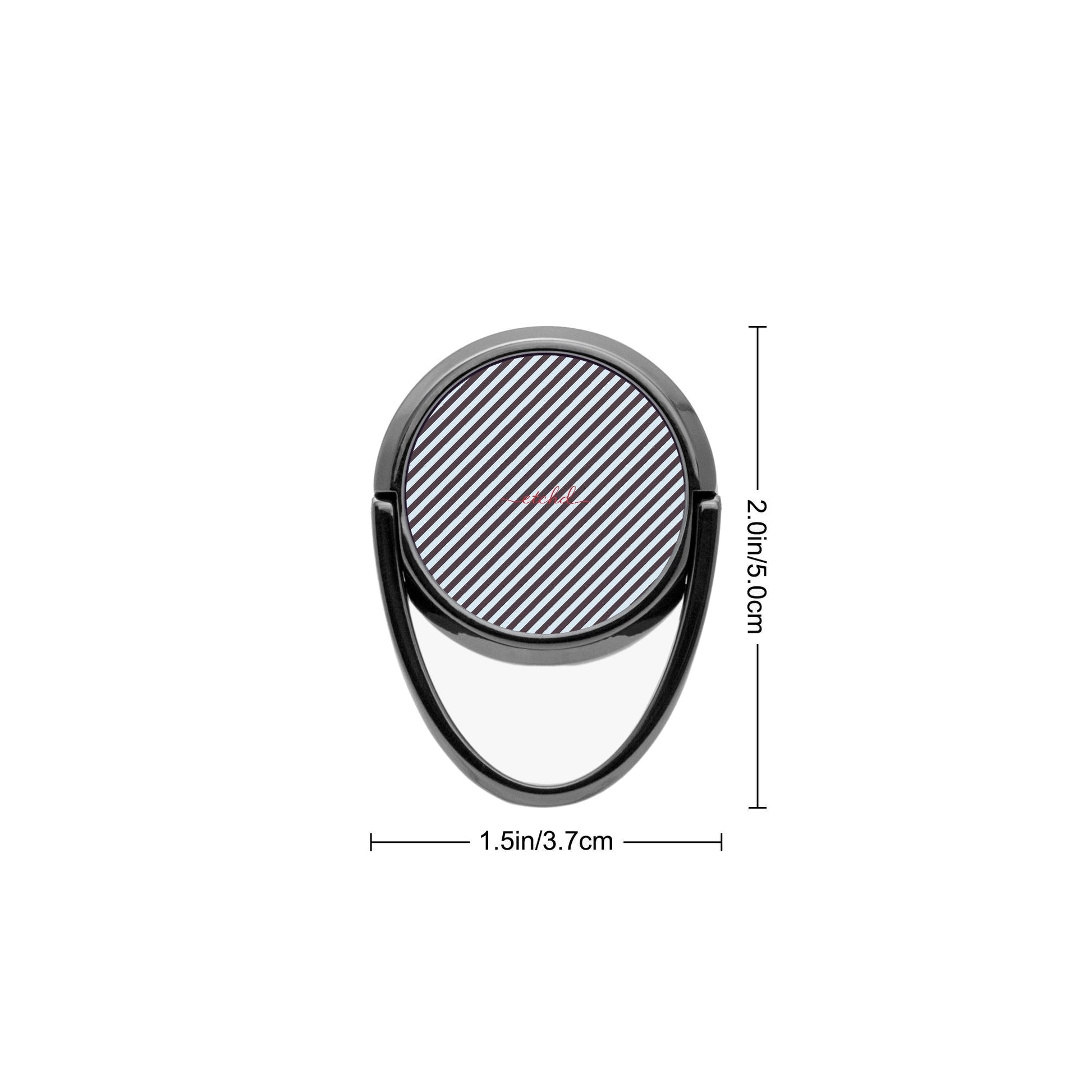 Plum And Blue Striped Diagonal Phone Ring Holder by etchd, view 3