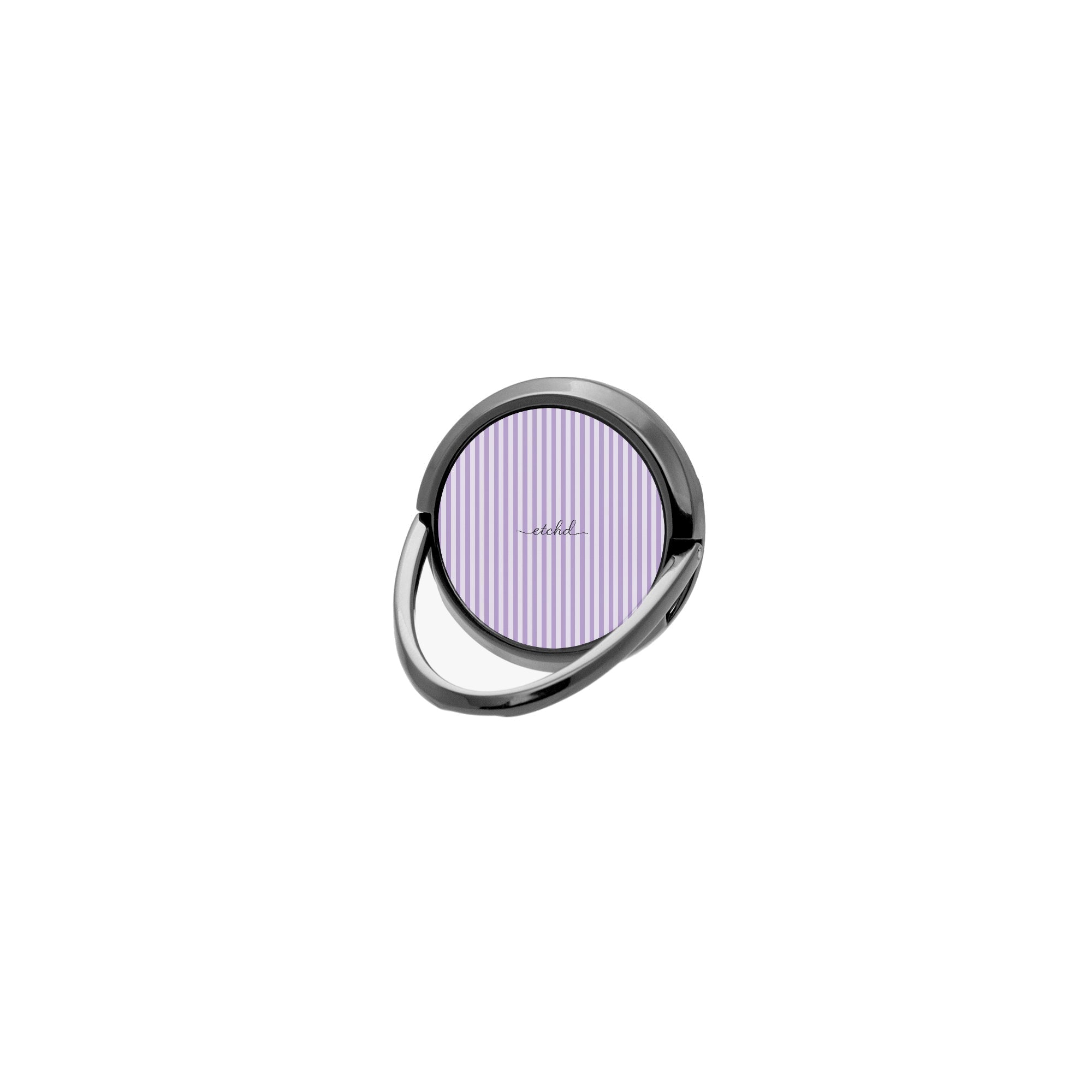 Lilac & Cream Striped Phone Ring Holder by etchd