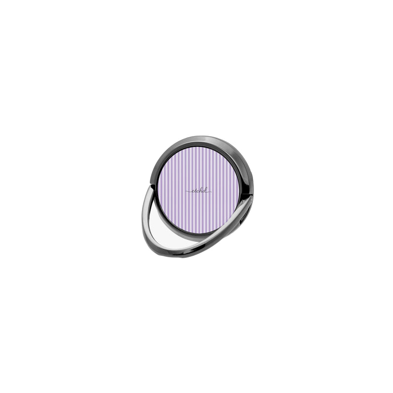 Lilac & Cream Striped Handy Ring-Halterung-zoom-