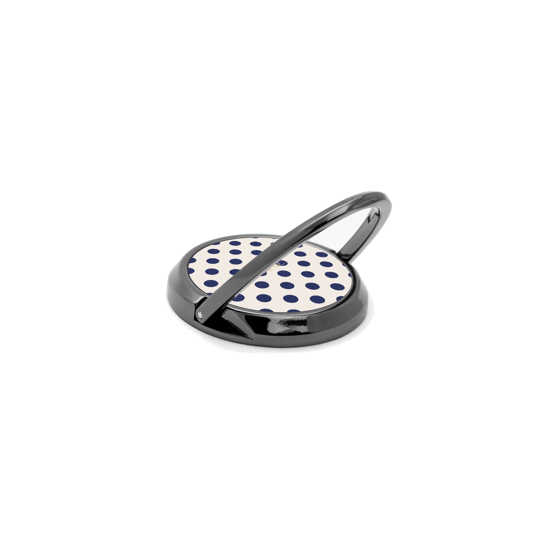 Navy & Cream Polka Dot Phone Ring Holder by etchd, view 5