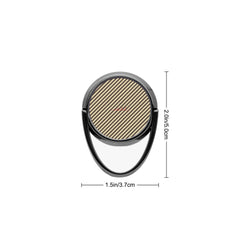Butter Yellow And Brown Striped Diagonal Phone Ring Holder by etchd, view 3