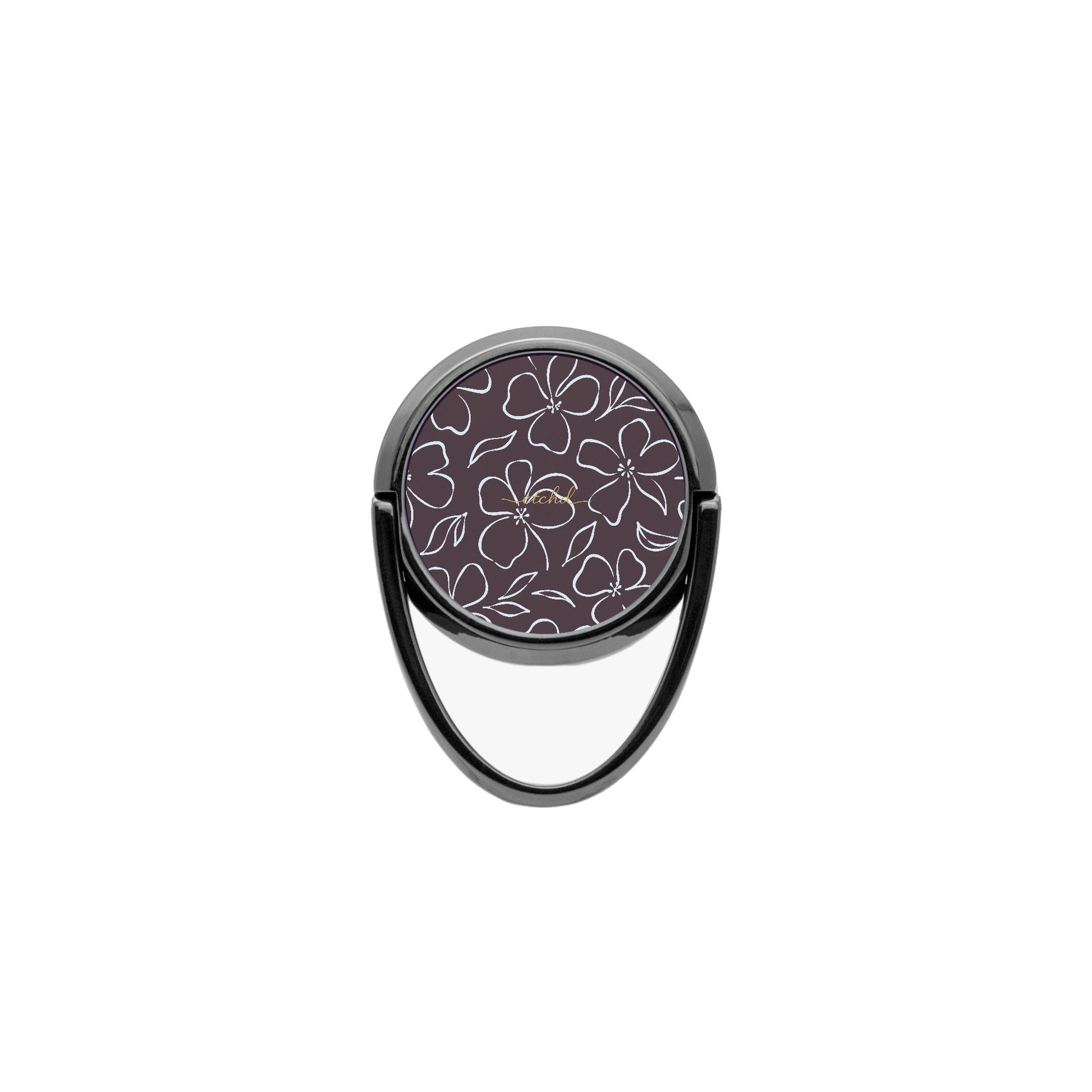 Plum & Blue Floral Phone Ring Holder by etchd, view 4