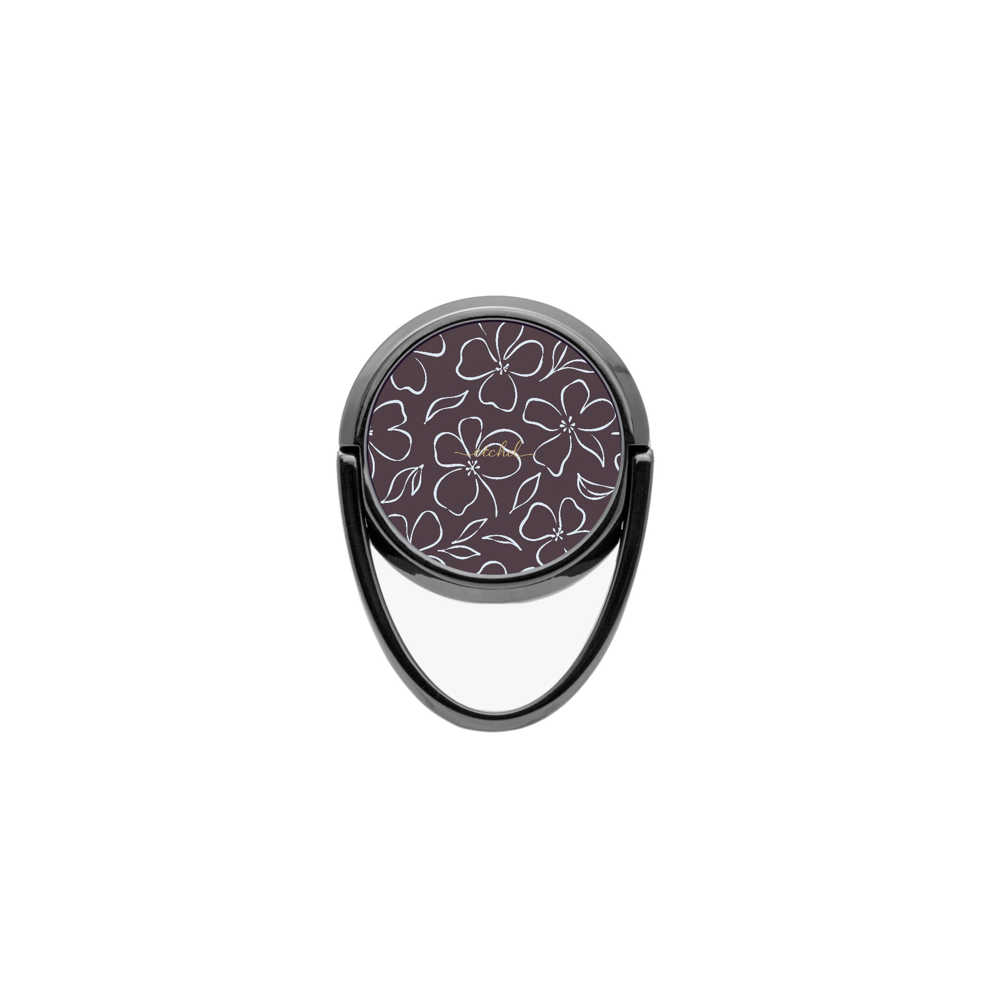 Plum & Blue Floral Phone Ring Holder by etchd, view 4