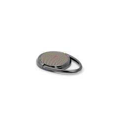 Cream & Brown Striped Diagonal Phone Ring Holder by etchd, view 2