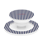 Navy & Cream Striped Agarre y soporte para móvil
