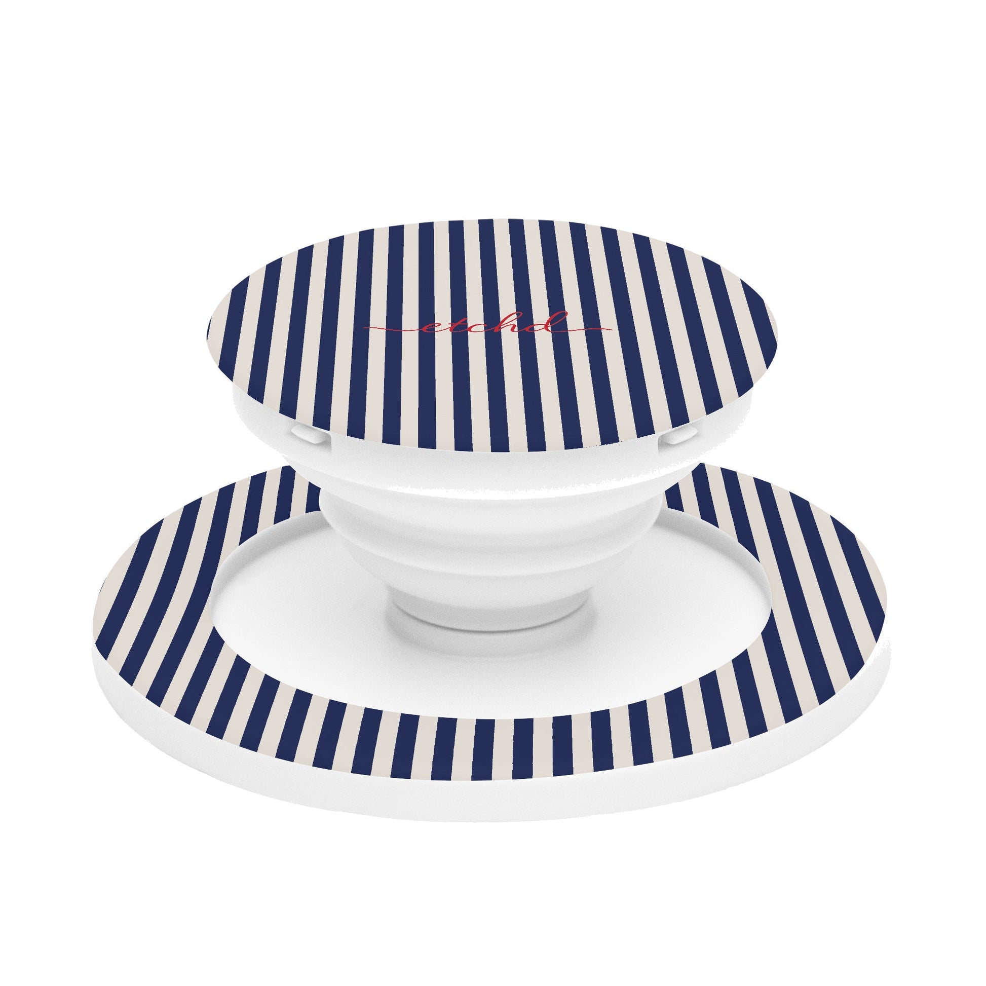 Navy & Cream Striped Phone Grip And Stand by etchd
