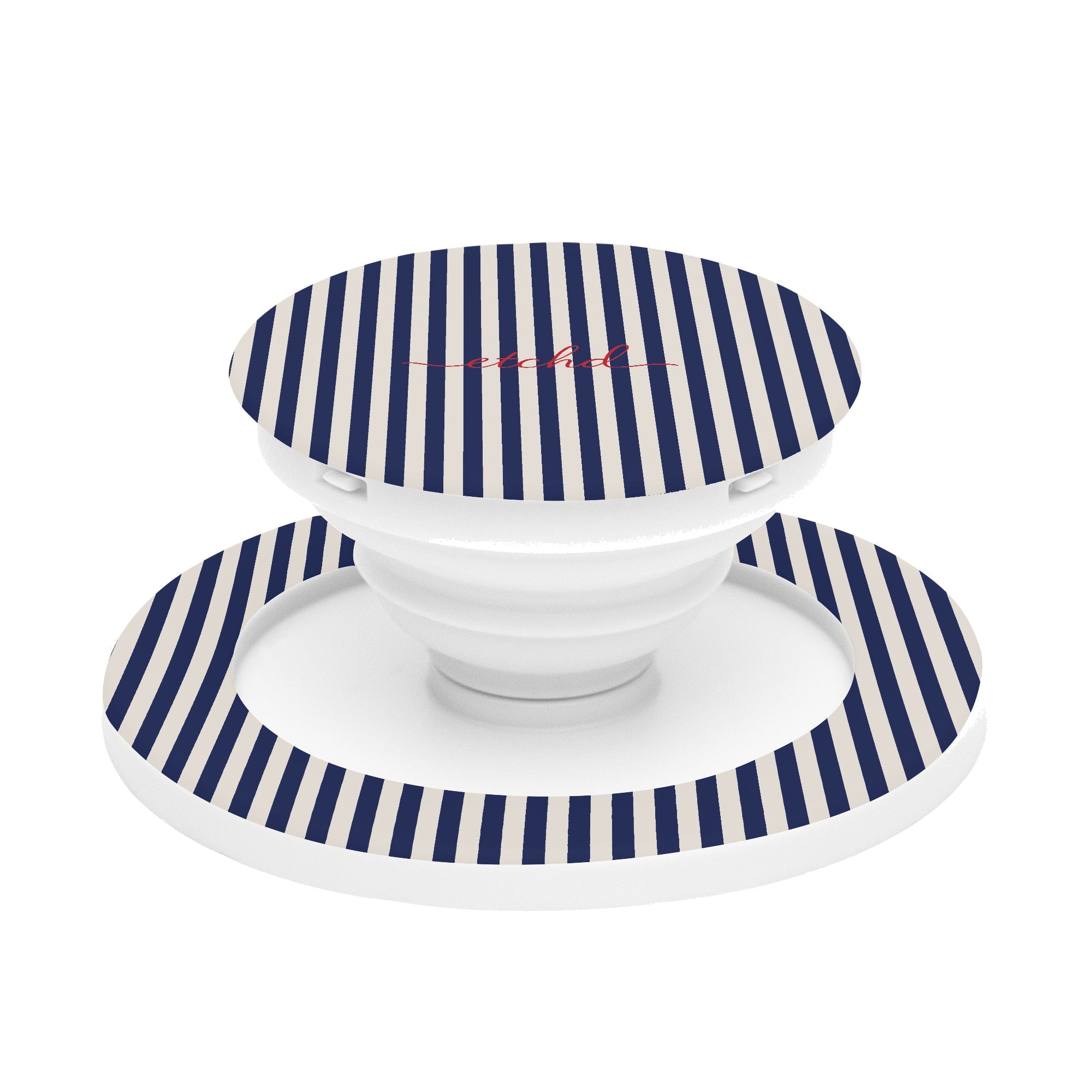 Navy & Cream Striped Phone Grip And Stand by etchd
