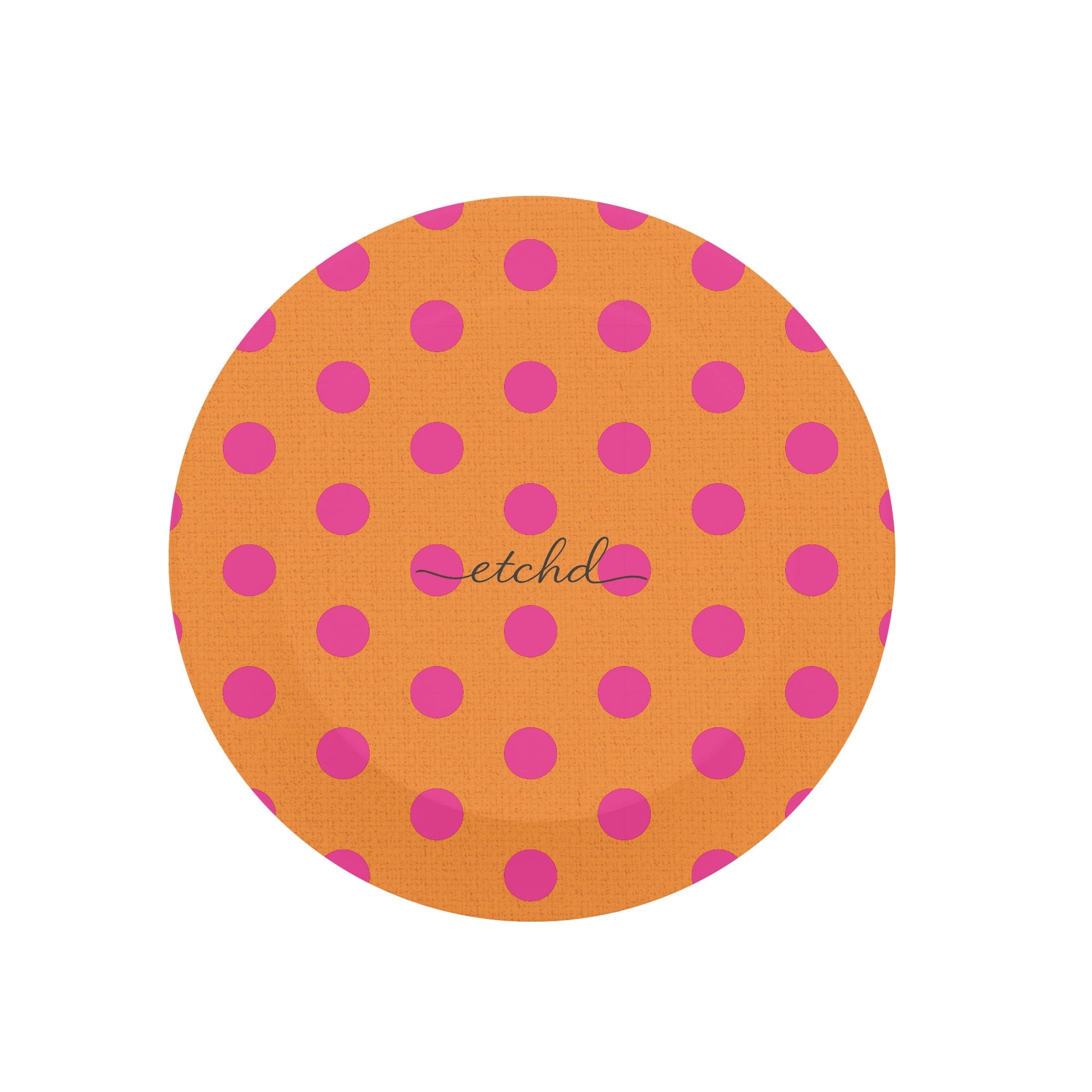 Pink And Orange Polka Dot Phone Grip And Stand by etchd, view 2