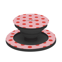 Poppy And Blush Polka Dot Phone Grip And Stand by etchd, view 6