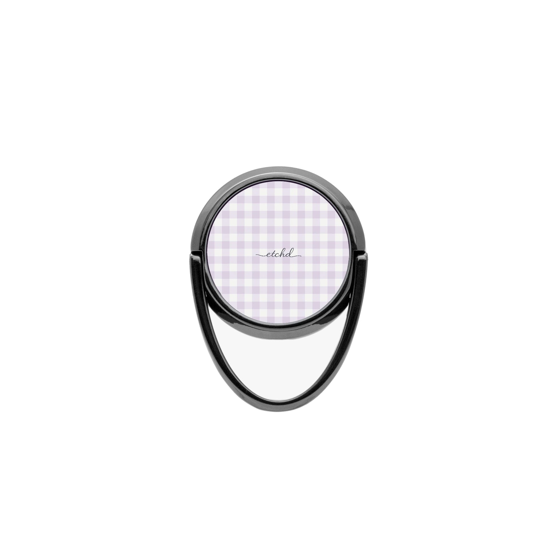 Lilac & White Gingham Phone Ring Holder by etchd, view 4