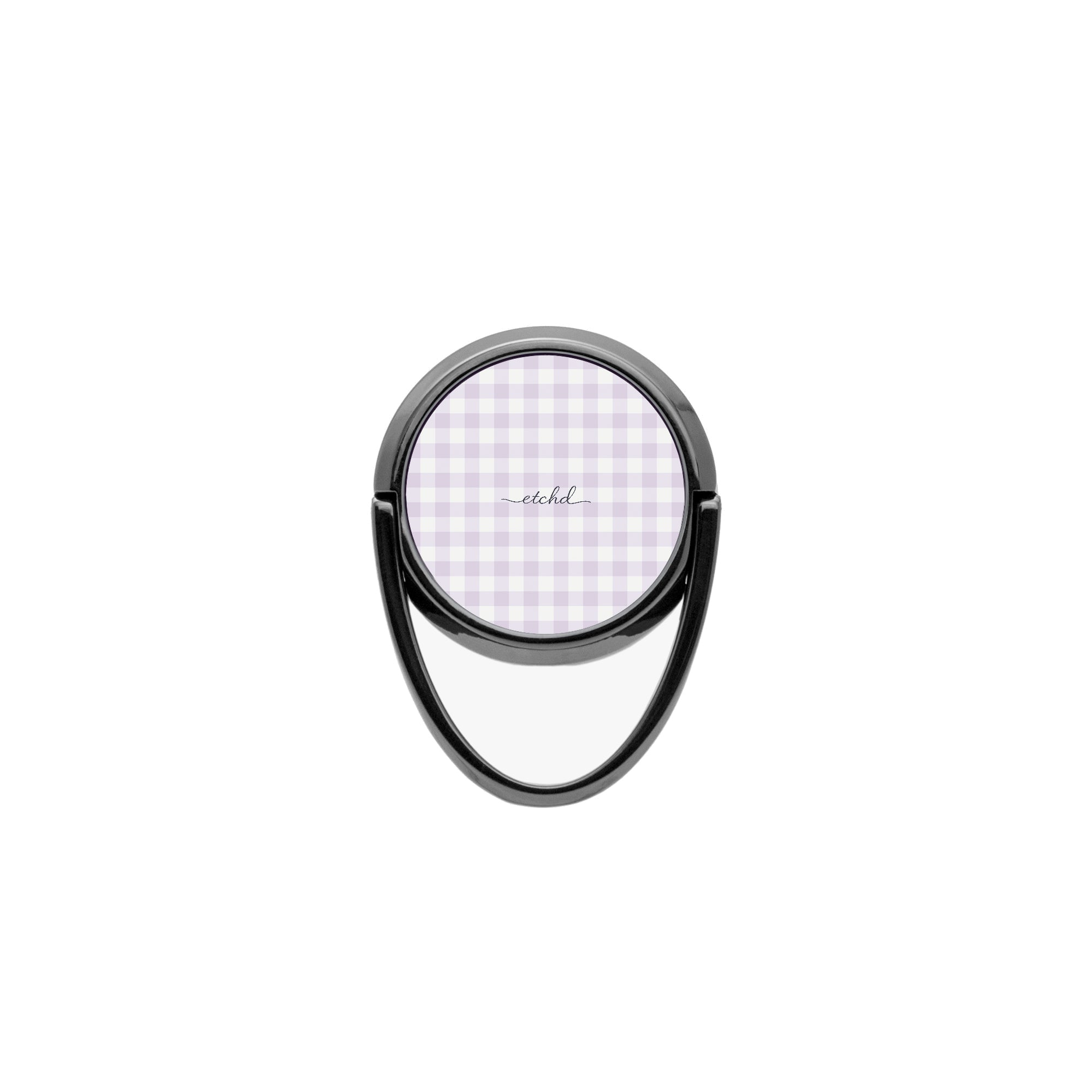 Lilac & White Gingham Phone Ring Holder by etchd, view 4