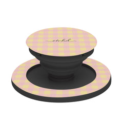 Butter & Pink Gingham Phone Grip And Stand by etchd, view 6