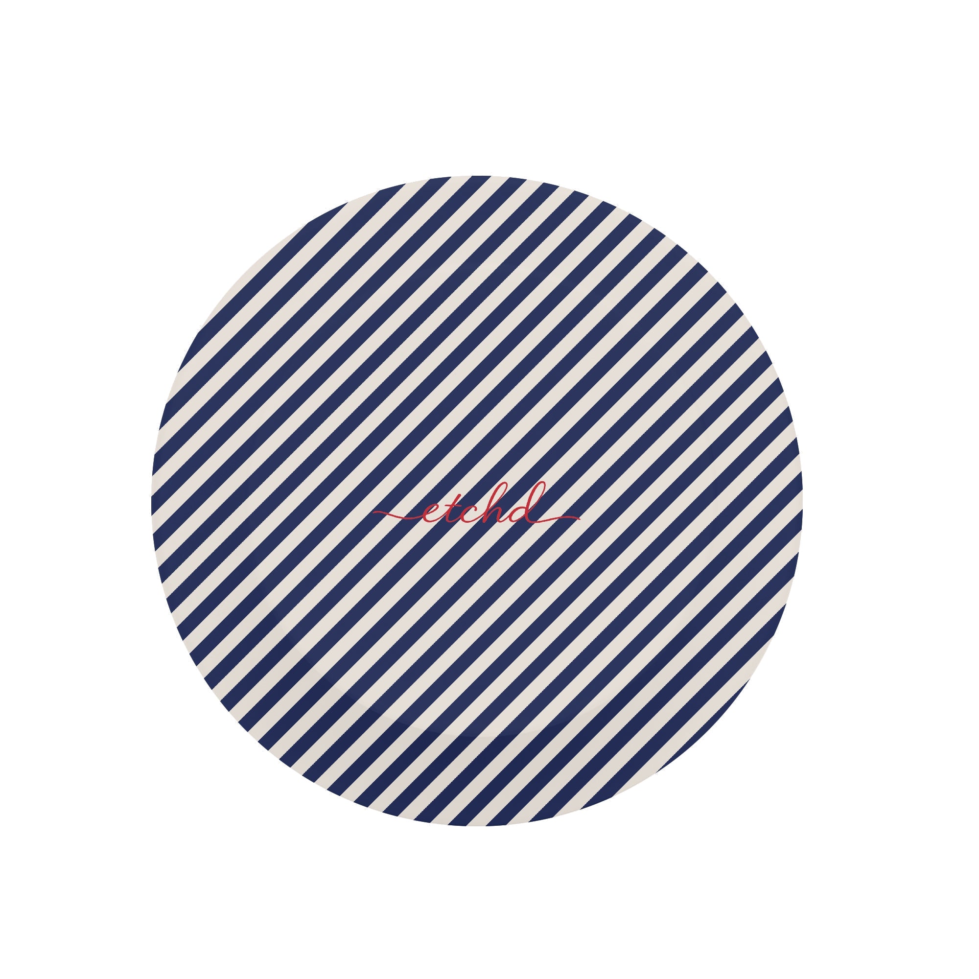 Navy & Cream Striped Diagonal Phone Grip And Stand by etchd, view 2