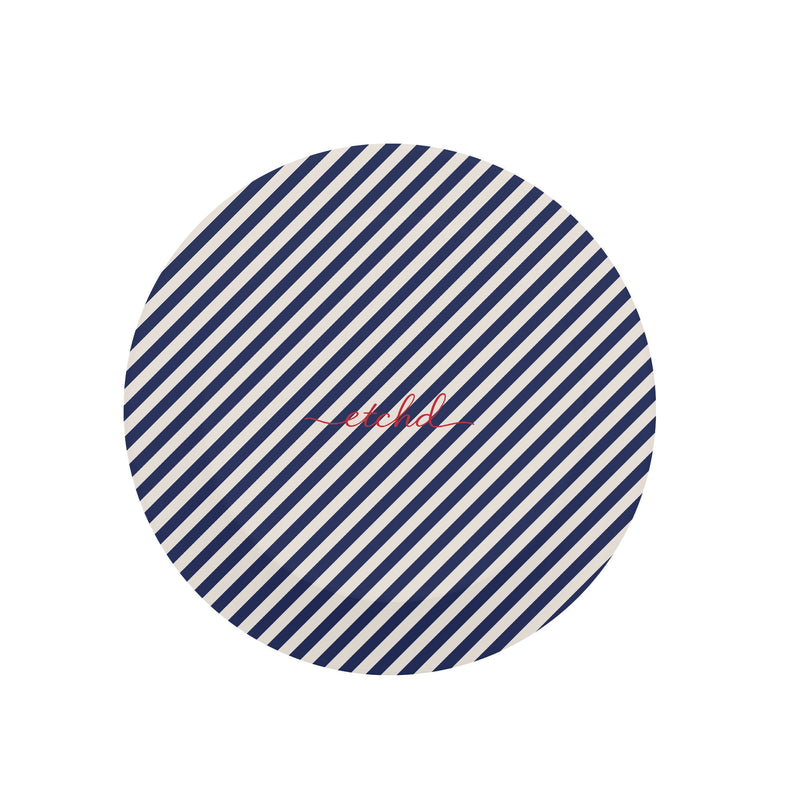 Navy & Cream Striped Diagonal Handy-Halterung und Ständer-zoom-