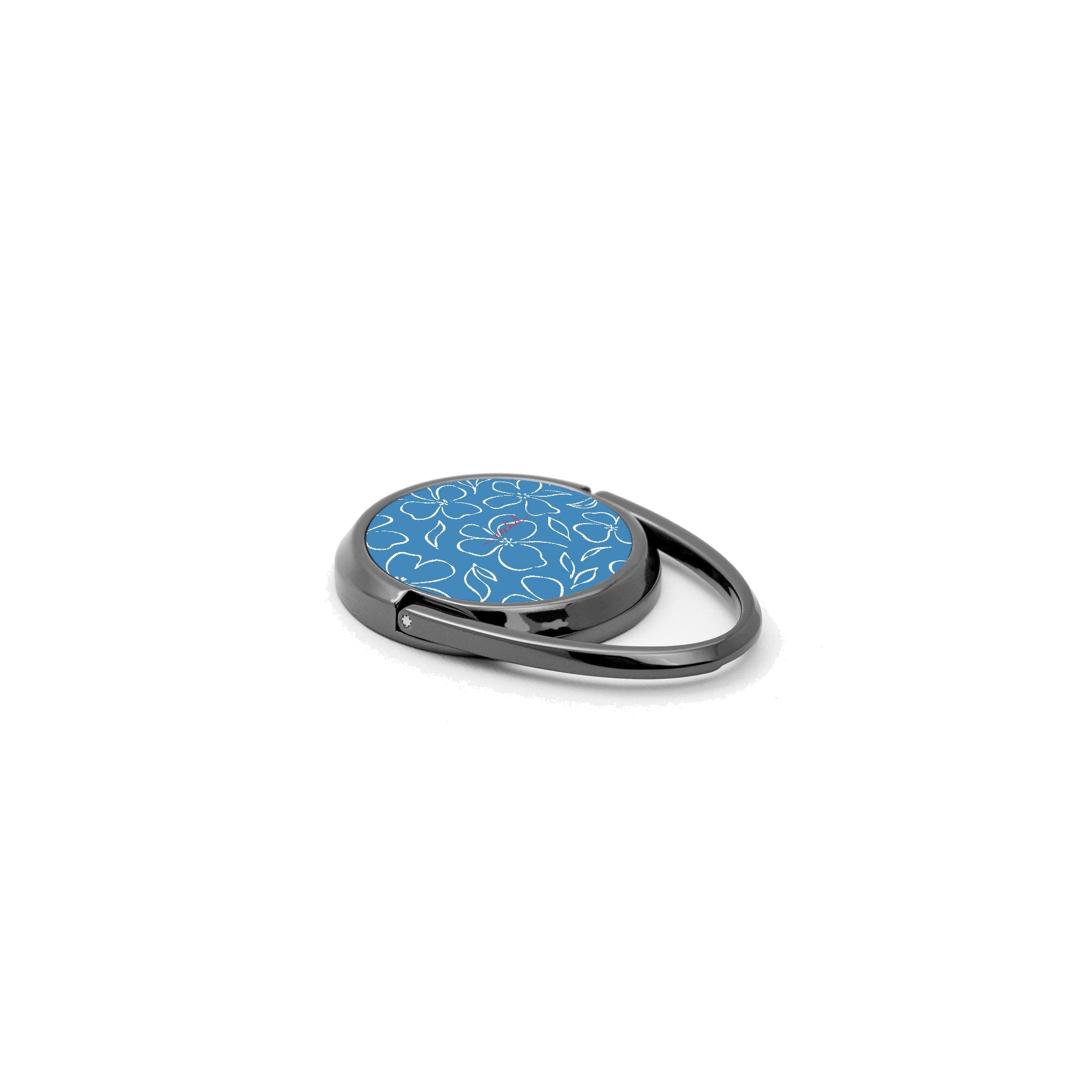 Cerulean & White Floral Phone Ring Holder by etchd, view 2