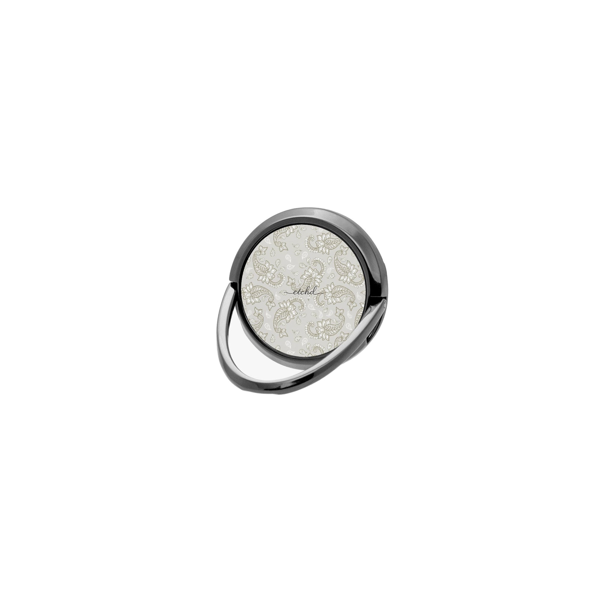Beige Paisley Phone Ring Holder by etchd