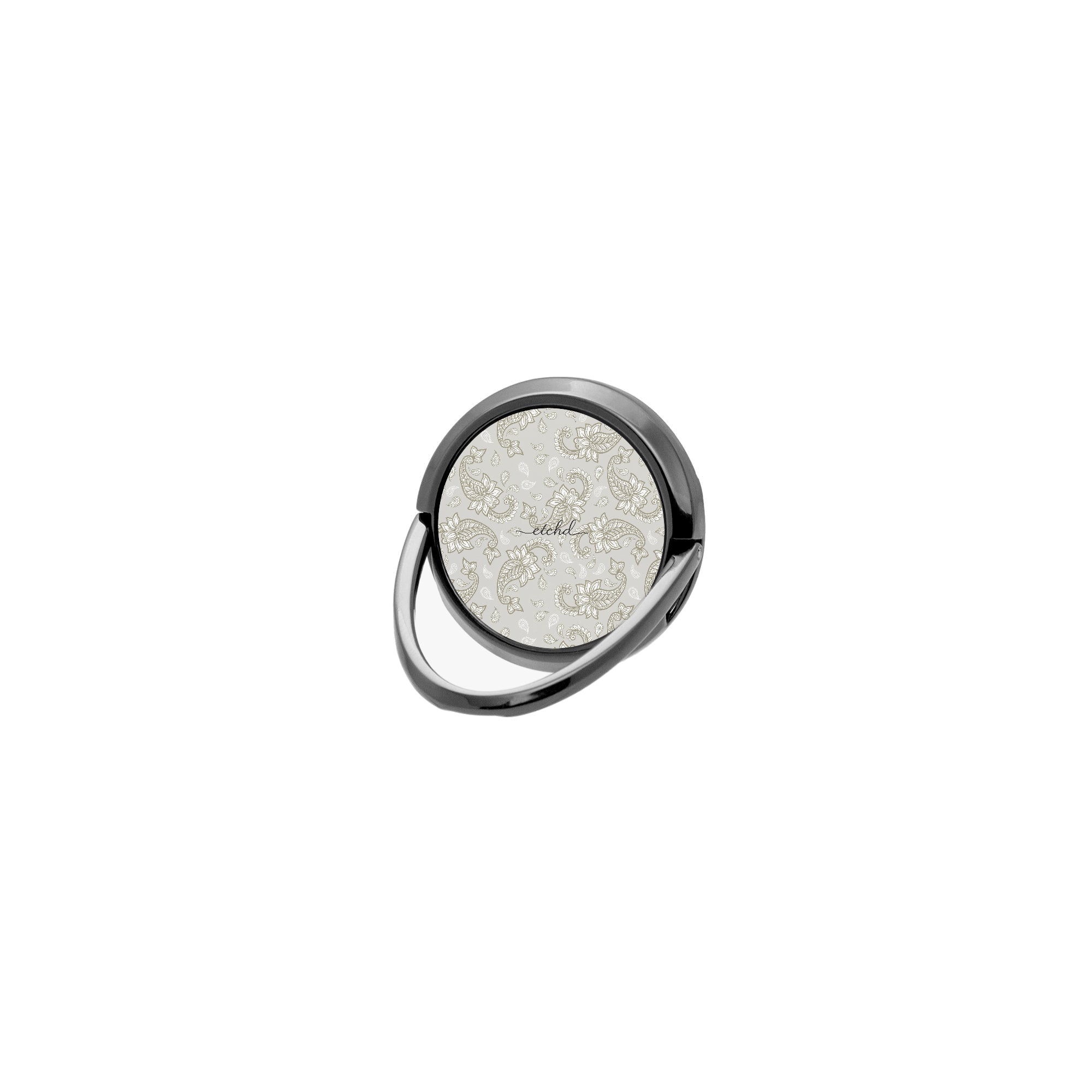 Beige Paisley Phone Ring Holder by etchd