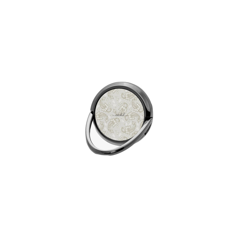 Beige Paisley Phone Ring Holder-zoom-