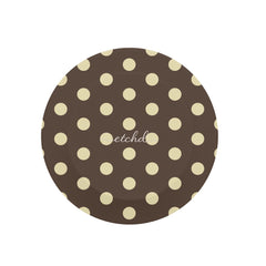 Brown And Butter Yellow Polka Dot Phone Grip And Stand by etchd, view 2