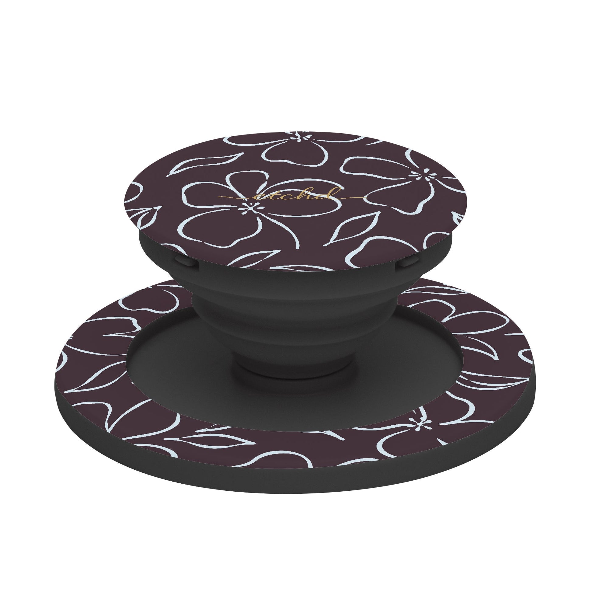 Plum & Blue Floral Phone Grip And Stand by etchd, view 6