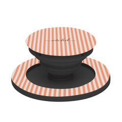 Coral & Cream Striped Phone Grip And Stand by etchd, view 6