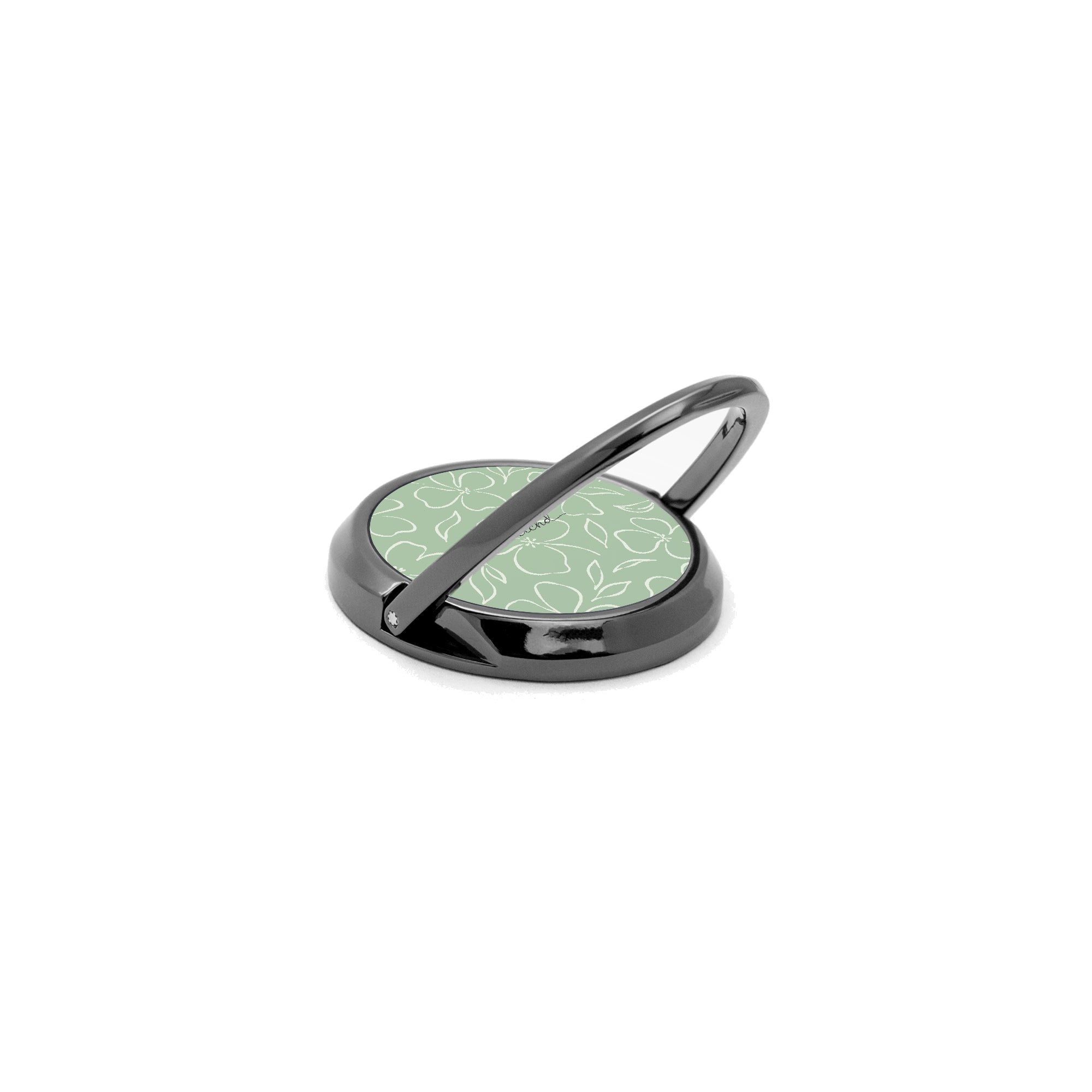 Sage & Cream Floral Phone Ring Holder by etchd, view 5