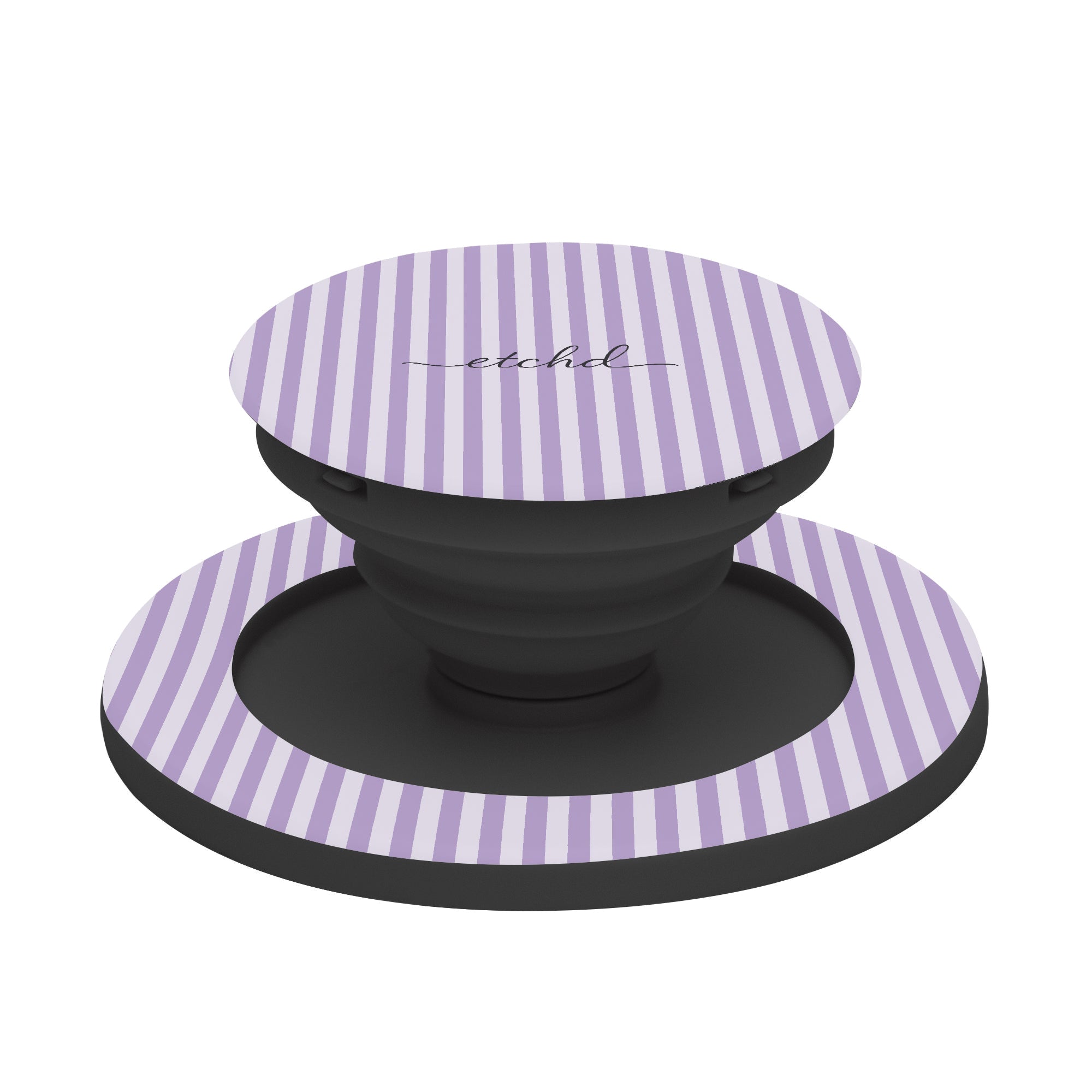 Lilac & Cream Striped Phone Grip And Stand by etchd, view 6
