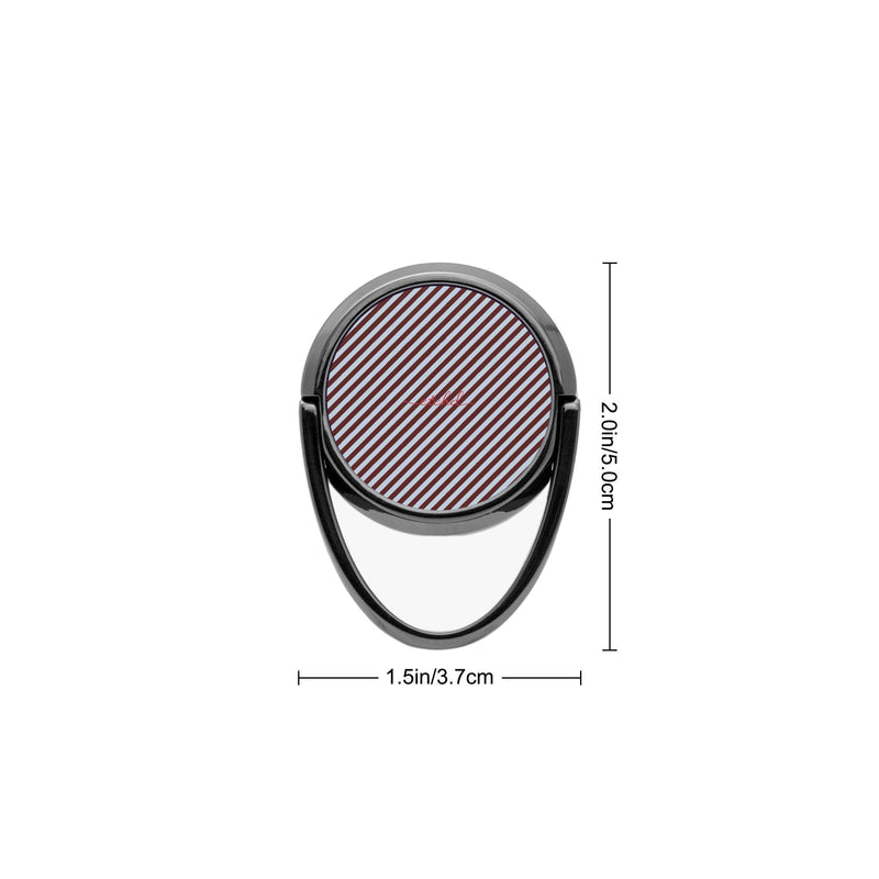 Blue & Cherry Striped Diagonal Phone Ring Holder-zoom-
