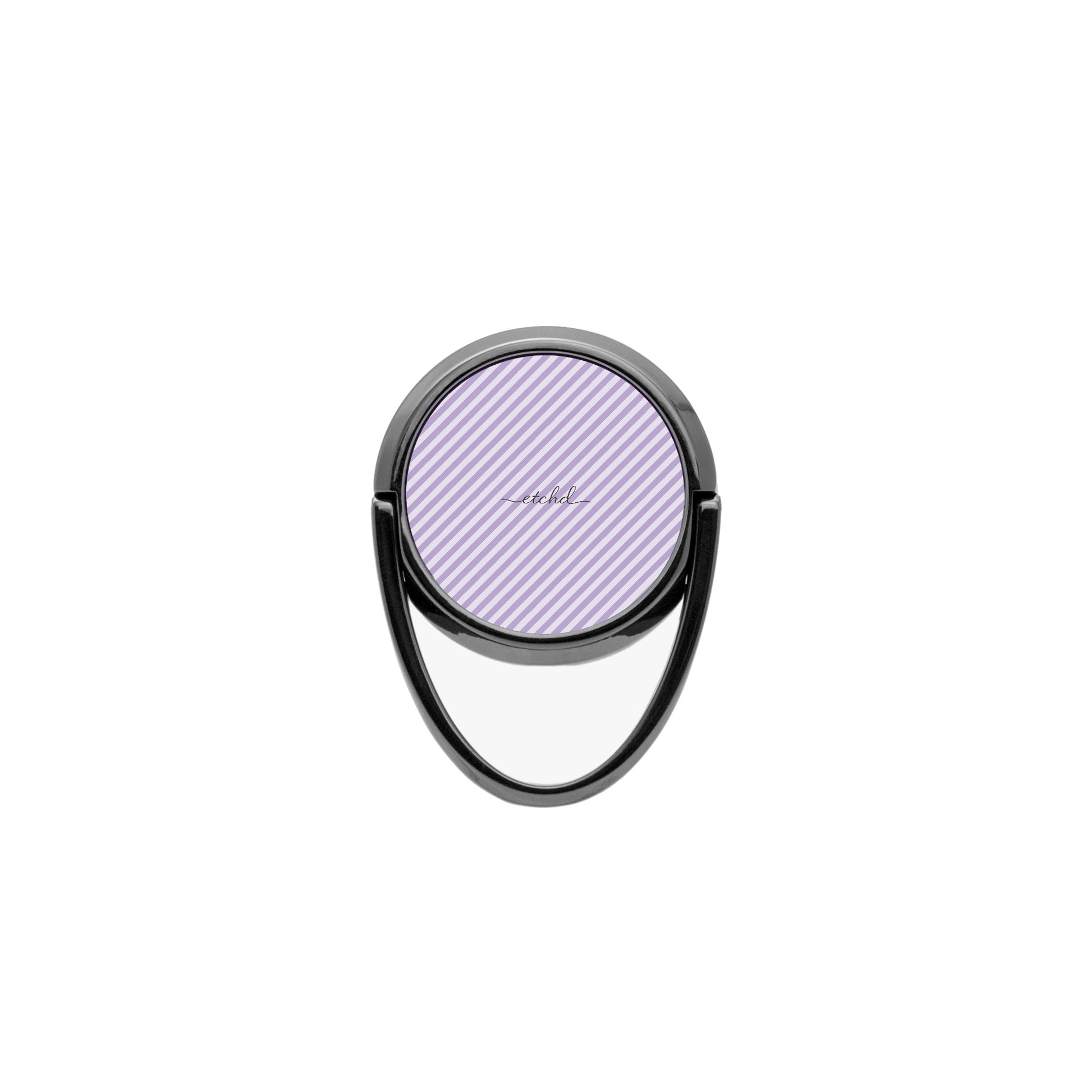 Lilac & Cream Striped Diagonal Phone Ring Holder by etchd, view 4