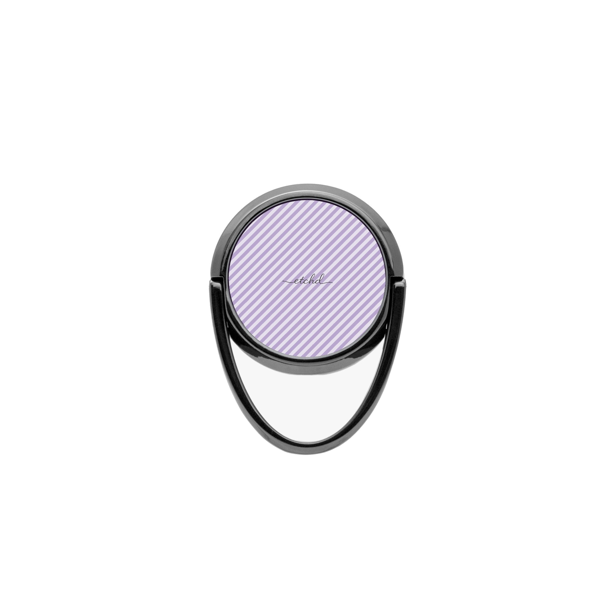 Lilac & Cream Striped Diagonal Phone Ring Holder by etchd, view 4