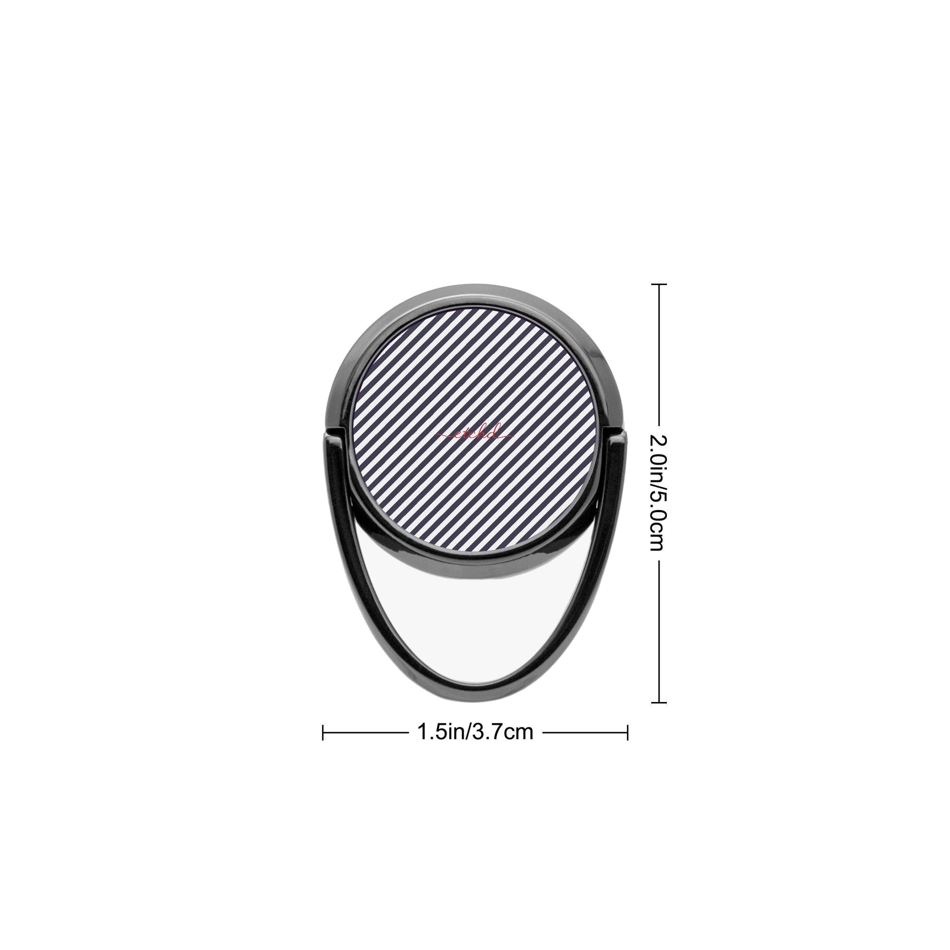 Navy And White Striped Diagonal Phone Ring Holder by etchd, view 3