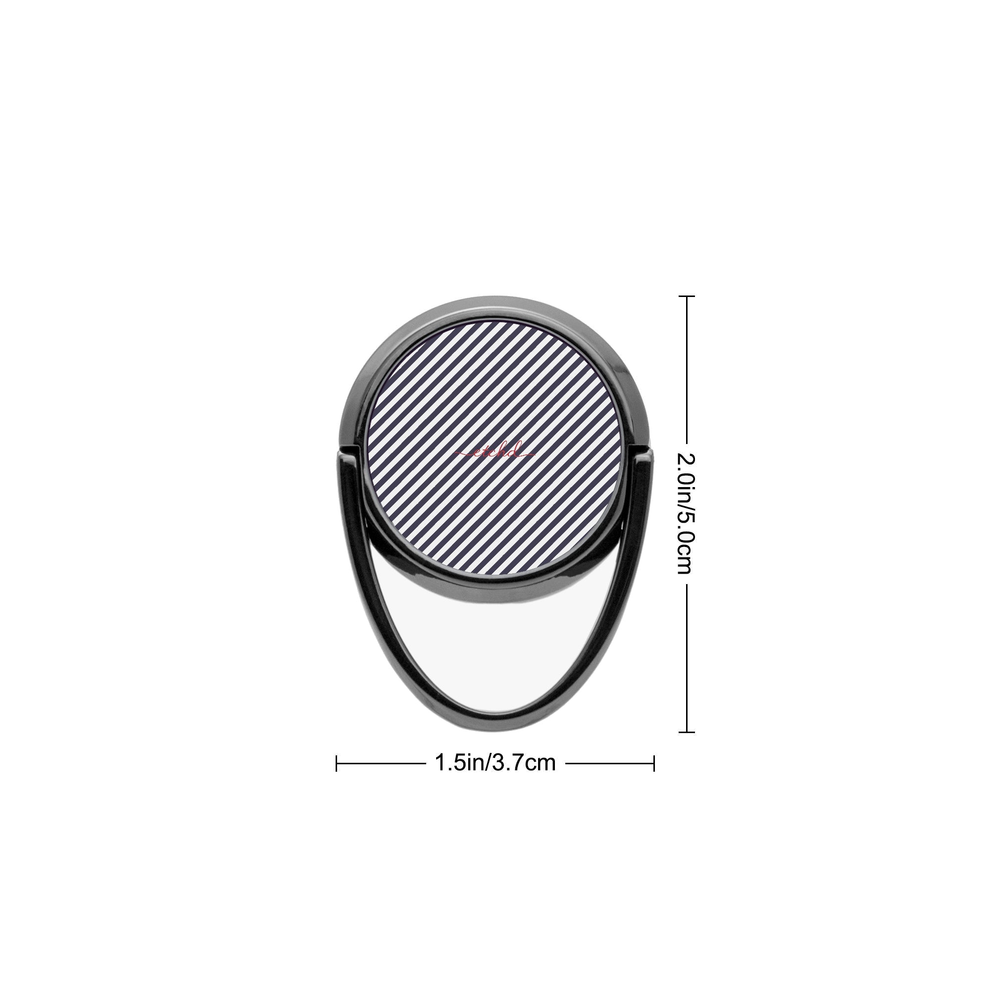 Navy And White Striped Diagonal Phone Ring Holder by etchd, view 3