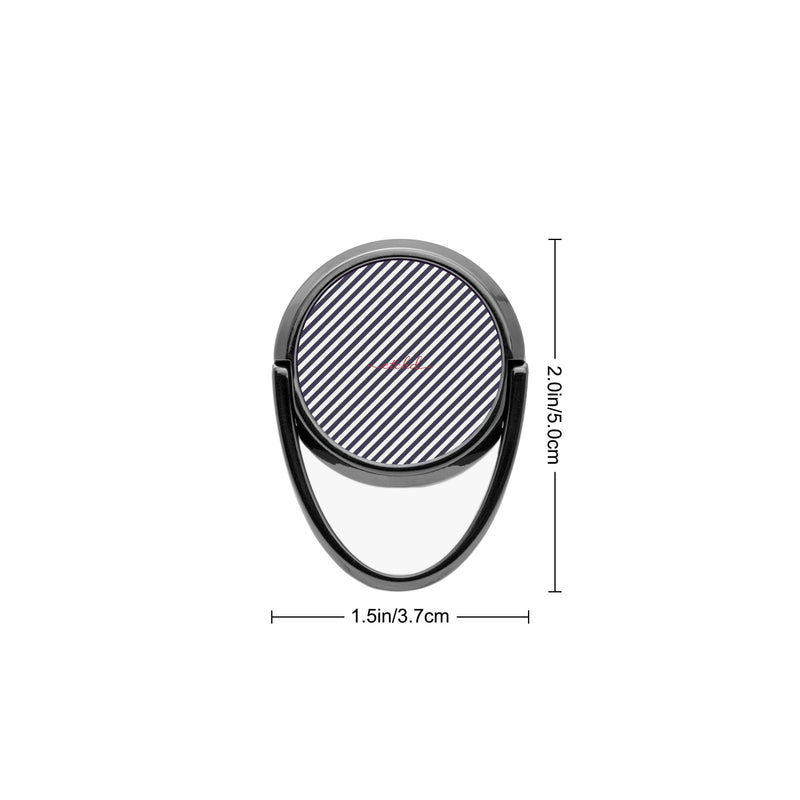 Navy And White Striped Diagonal Handyring-Halterung-zoom-