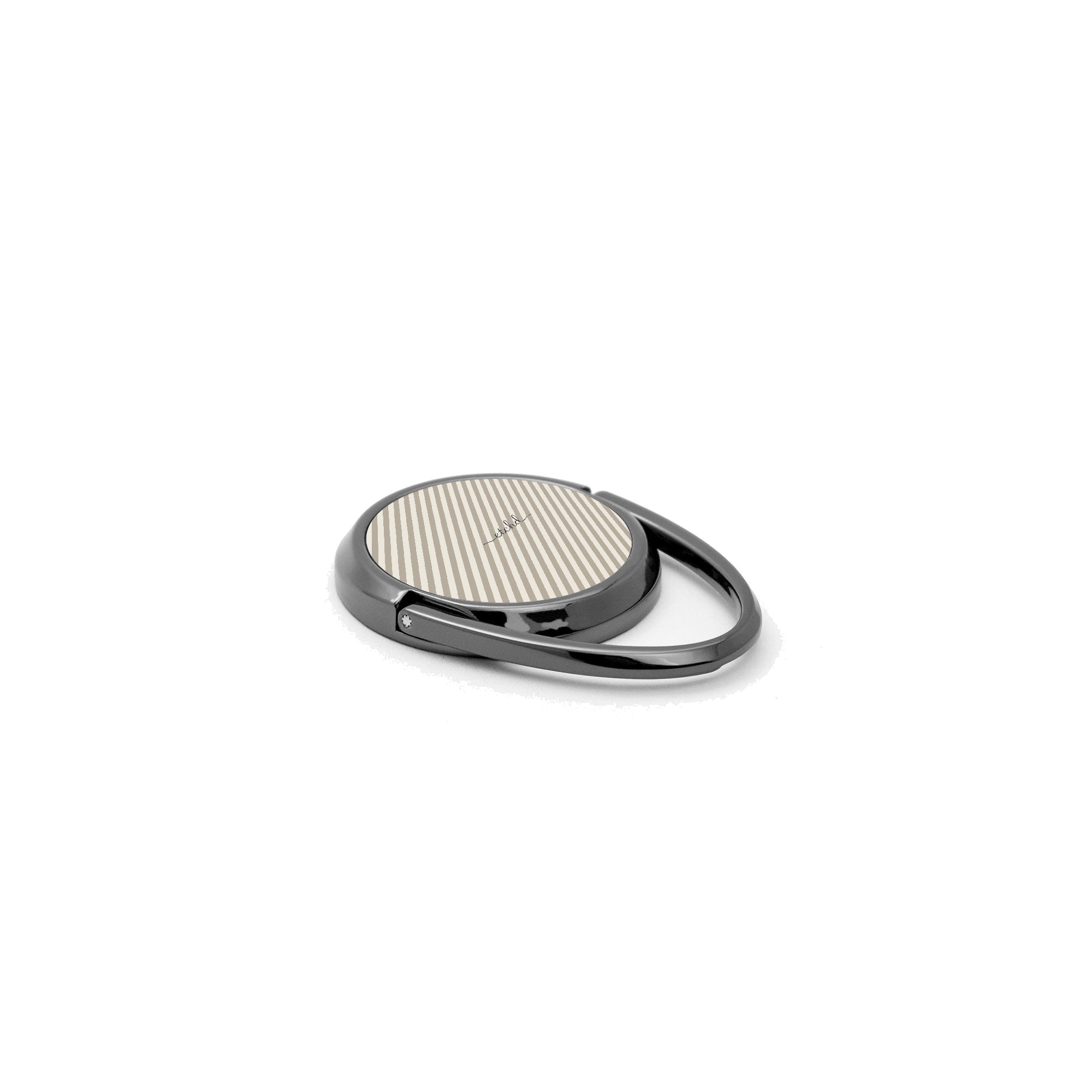 Neutral Striped Diagonal Phone Ring Holder by etchd, view 2