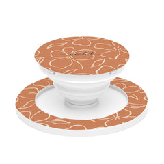 Terracotta & Cream Floral Phone Grip And Stand by etchd