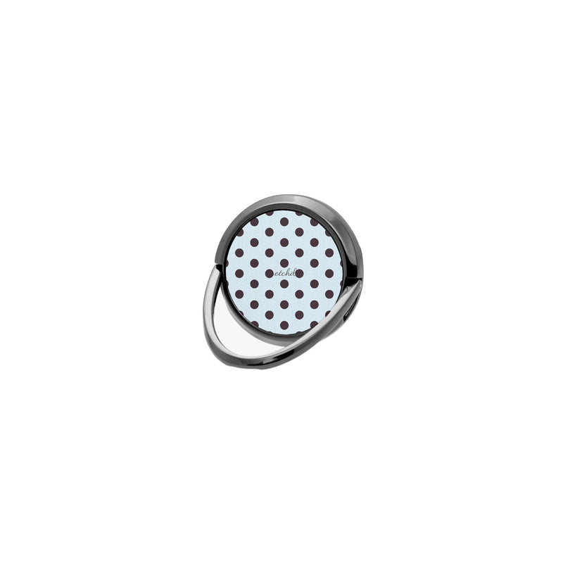 Plum And Blue Polka Dot Handyring-Halterung-zoom-