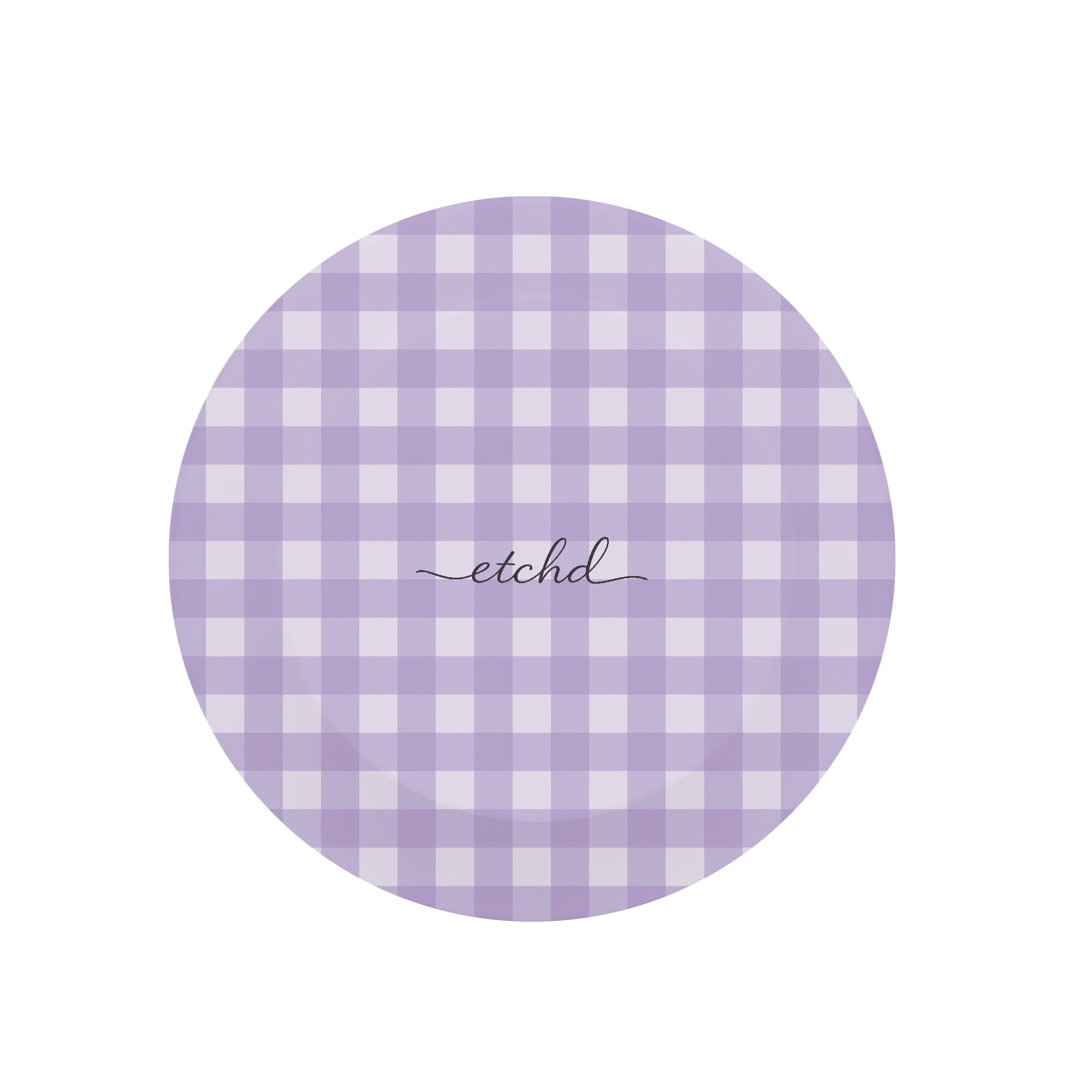 Lilac & Cream Gingham Phone Grip And Stand by etchd, view 2
