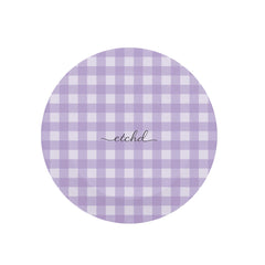 Lilac & Cream Gingham Anello e supporto per telefono di etchd, vista 2