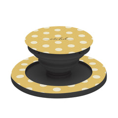 Cream & Butter Polka Dot Phone Grip And Stand by etchd, view 6