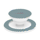 Cobalt & Butter Striped Diagonal Anello e supporto per telefono