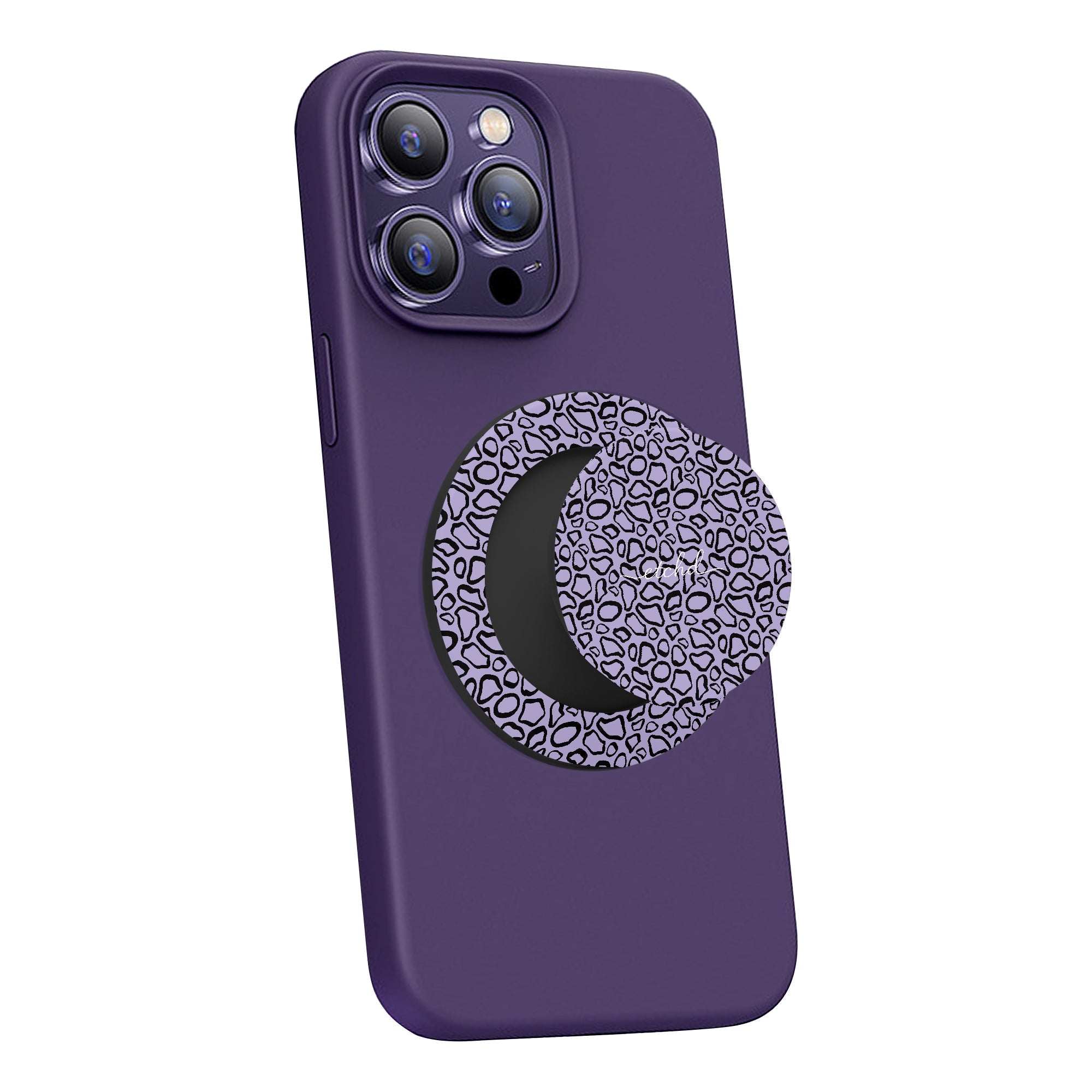 Abstract Print Lavender Phone Grip And Stand by etchd, view 4