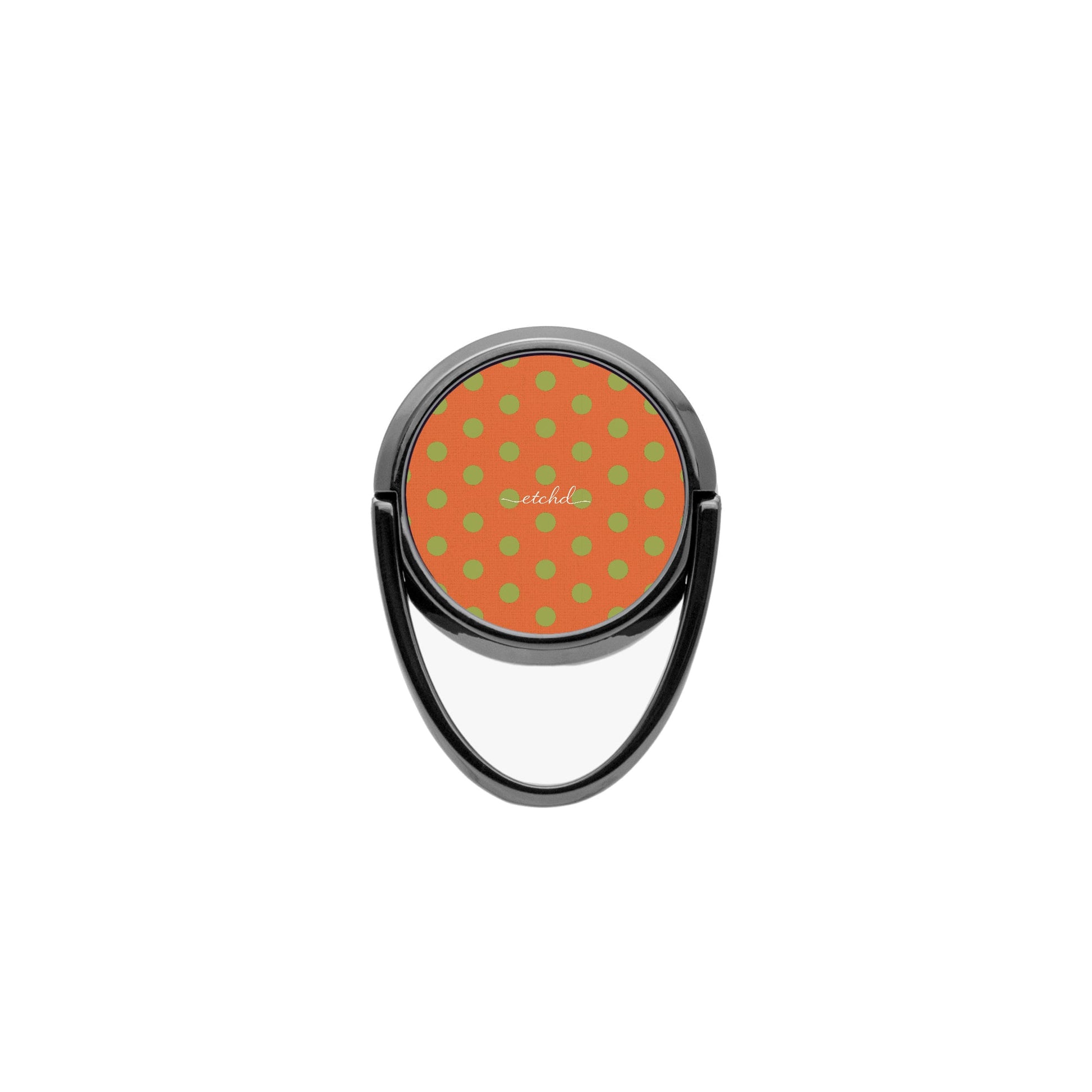 Wasabi And Persimmon Polka Dot Phone Ring Holder by etchd, view 4
