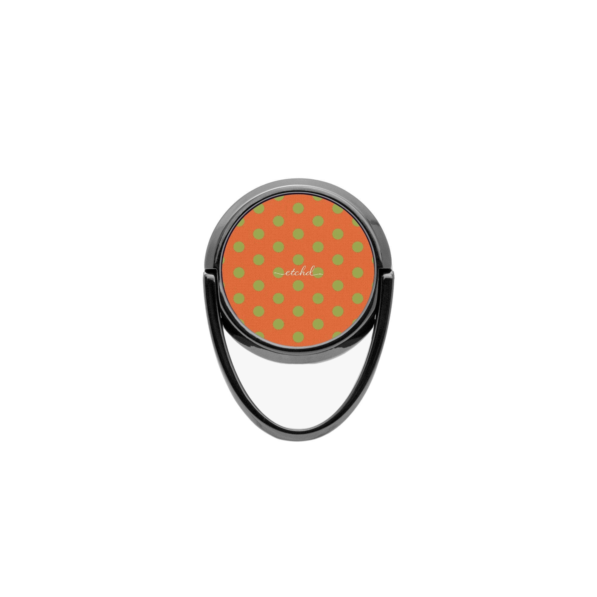 Wasabi And Persimmon Polka Dot Phone Ring Holder by etchd, view 4