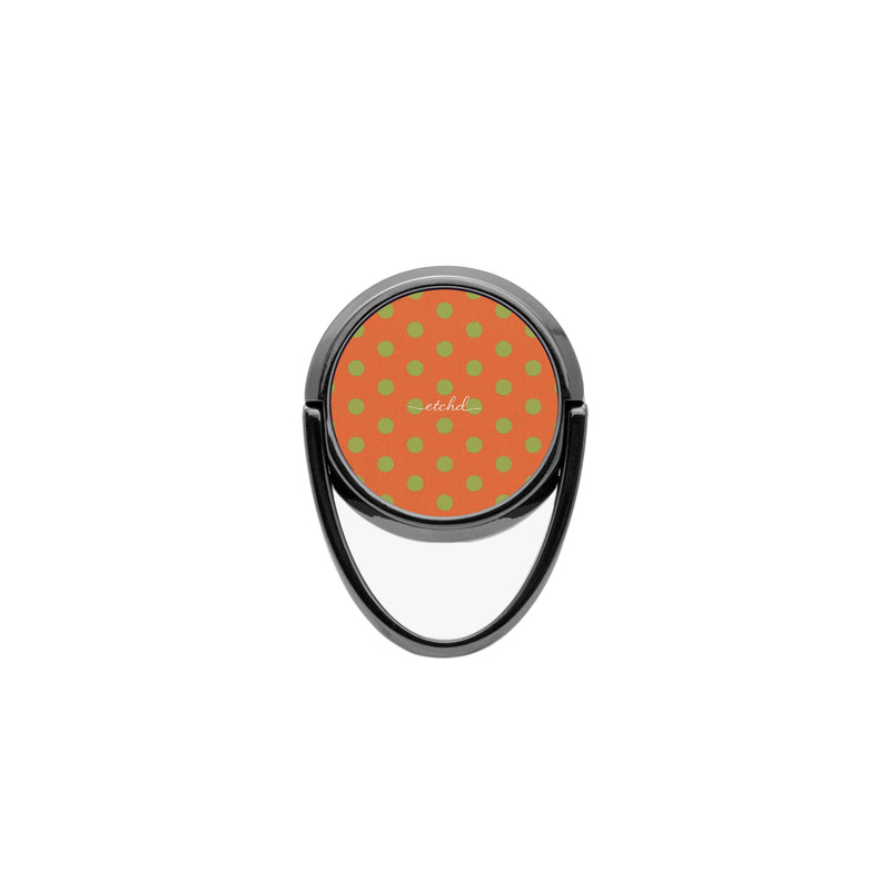 Wasabi And Persimmon Polka Dot Handy Ring-Halterung-zoom-