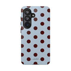 Blue & Cherry Polka Dot Phone Case by etchd, view 61