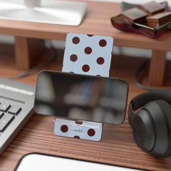 Blue & Cherry Polka Dot Phone Stand by etchd, view 4