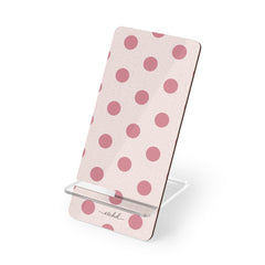 Blush & Cream Polka Dot Soporte para móvil de etchd
