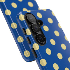 Butter & Cobalt Polka Dot Phone Case by etchd, view 209