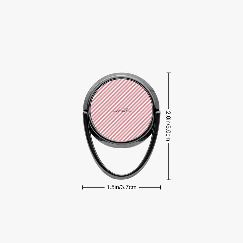 Blush & Cream Striped Diagonal Phone Ring Holder-zoom-