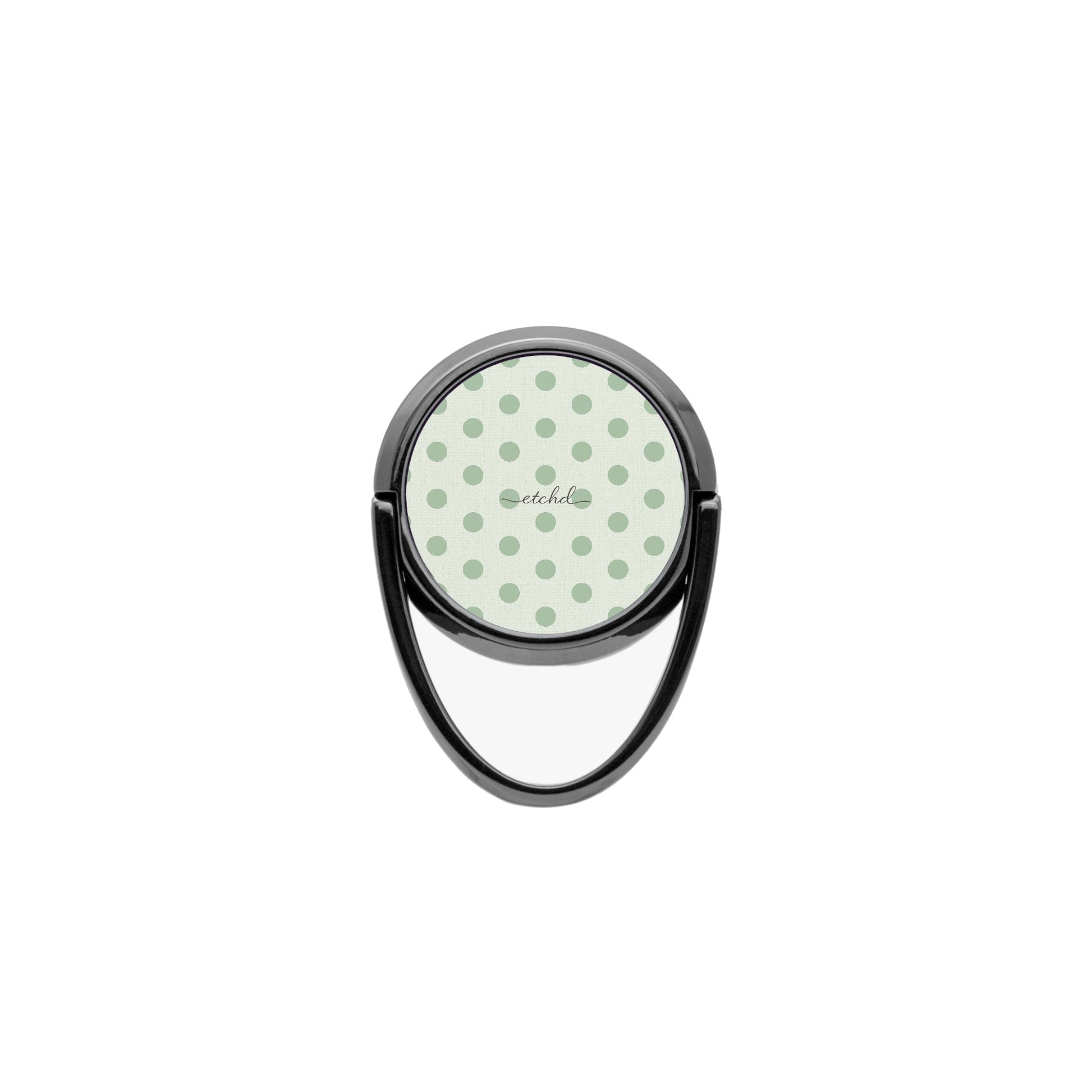 Sage Polka Dot Phone Ring Holder by etchd, view 4